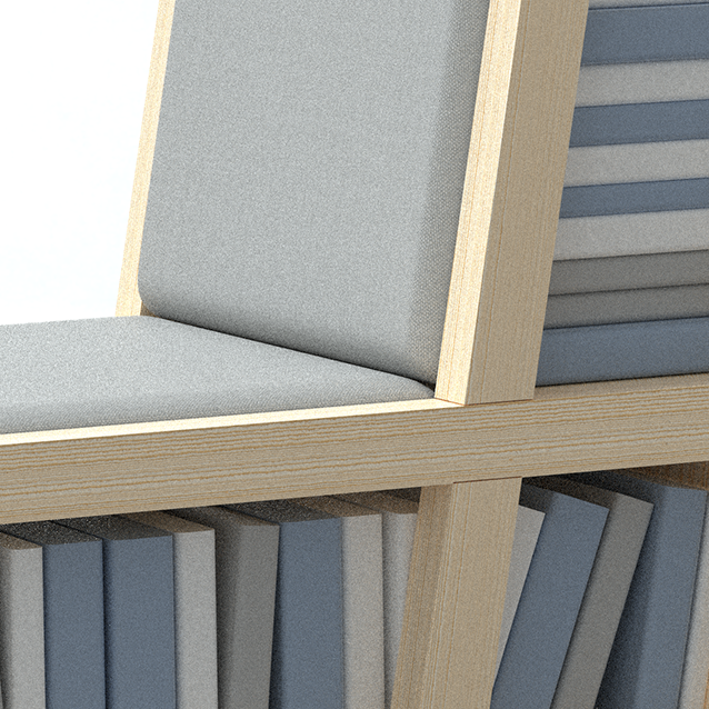 Bookshelf Chair — render
