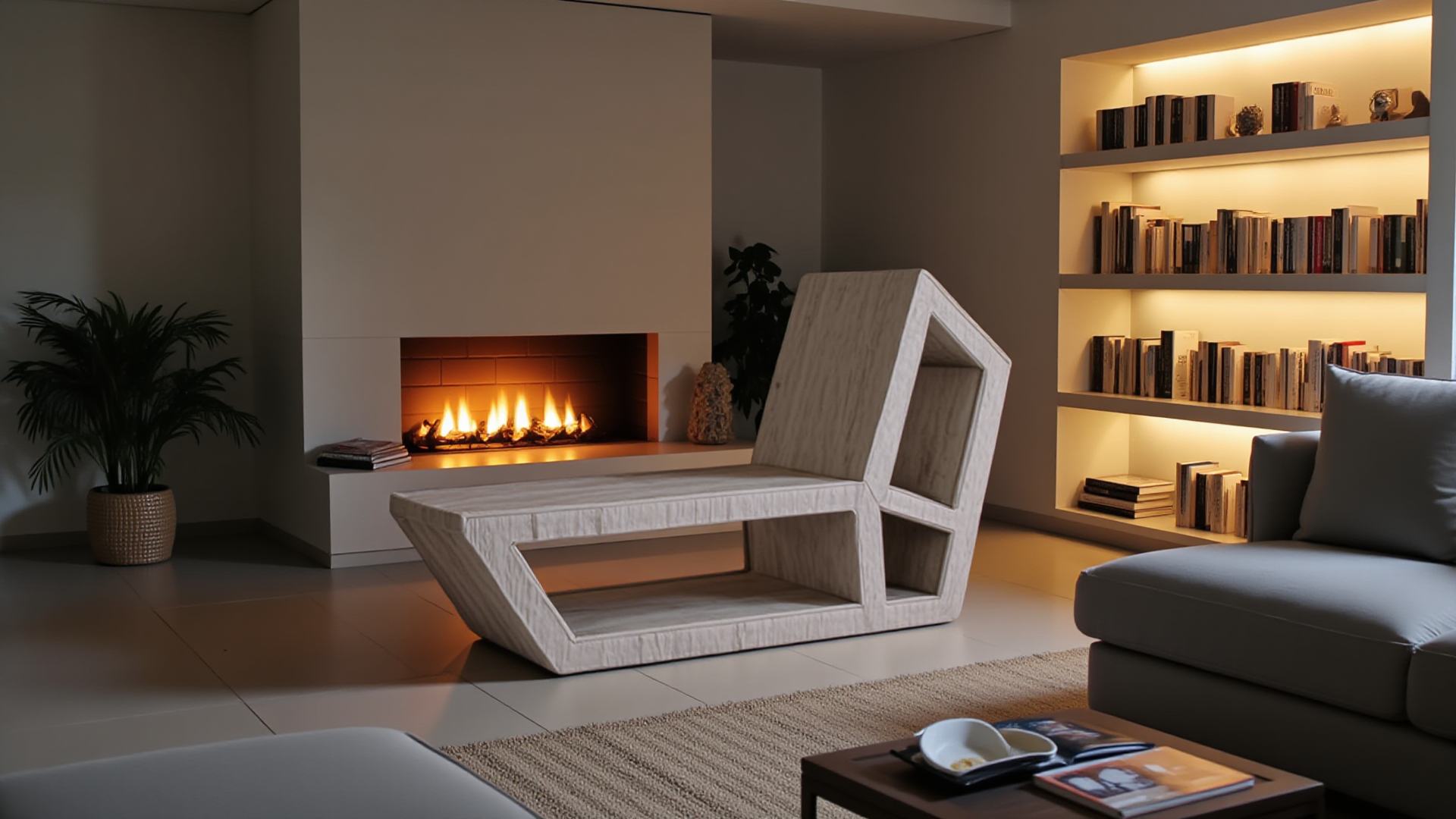 Bookshelf Chair — render