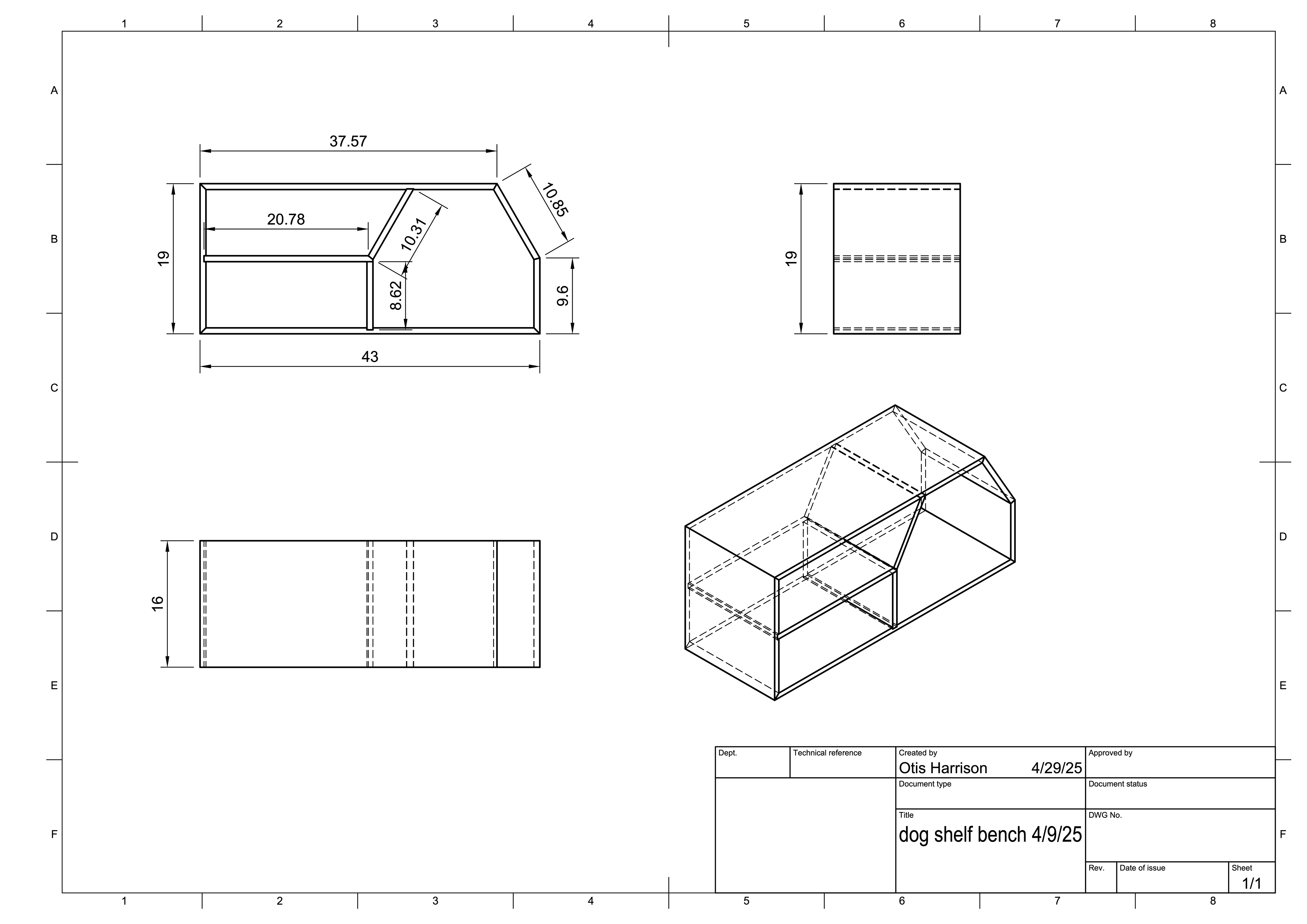 Doghaus — geometry and joinery