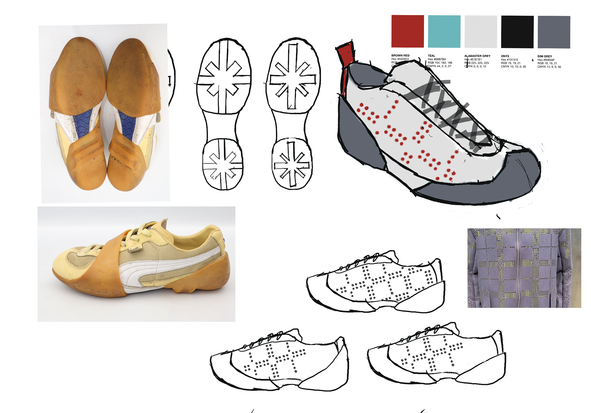 Flâner — concept renders, sole patterns and colour study