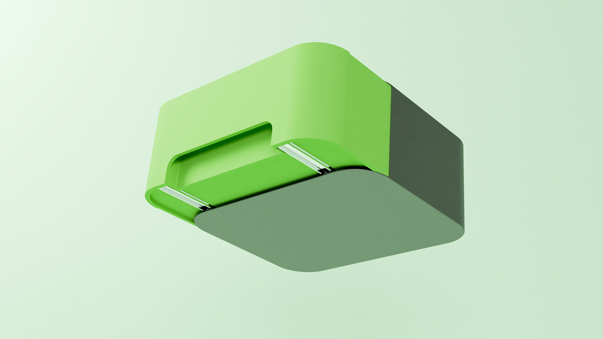 FrostBin — final rendering, top-down view